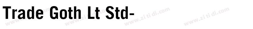 Trade Goth Lt Std字体转换